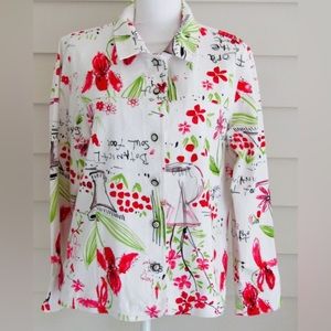 🌺 🌸Susan Graver Flora from the Heart Jean Jacket Size M🌺🌸NWO 🌸#SUS